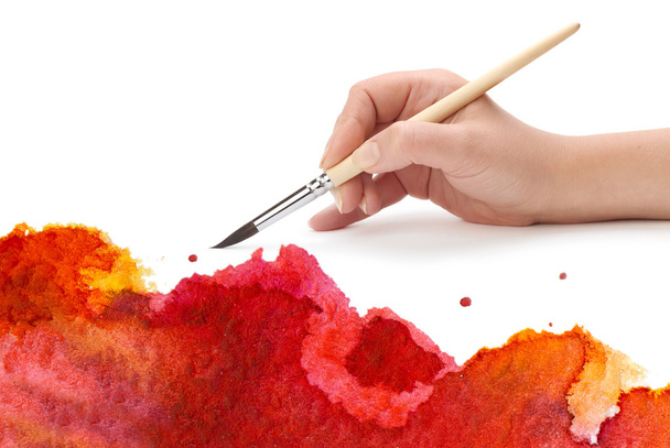 Fırça ve boya çizik - Fotoğraf, Görsel