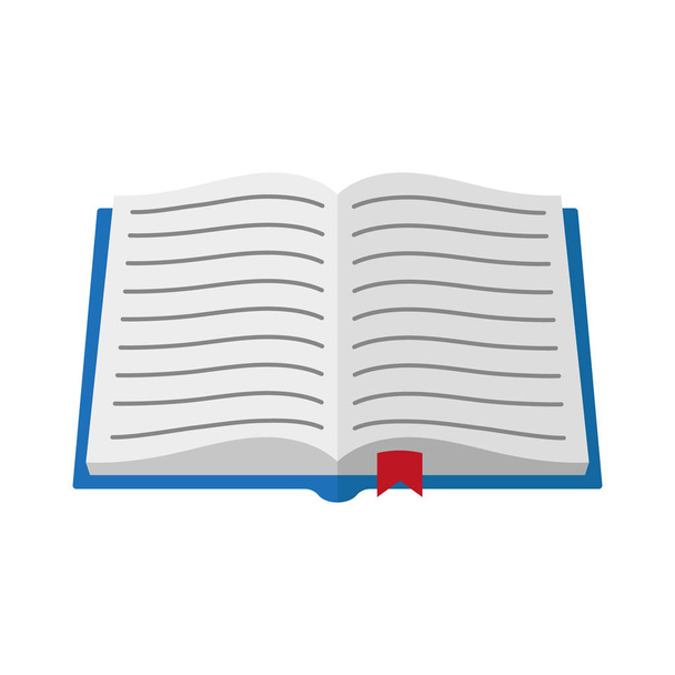 Vector illustration of simple book icon. Flat design. - Вектор, зображення