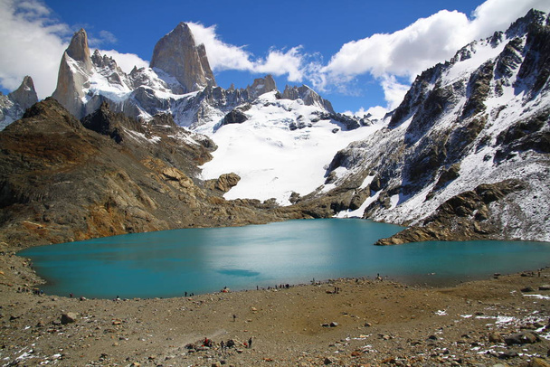Mount Fitz Roy and Laguna (Lake) De Los Tres, Argentine Patagonia, Argentina.  - Photo, Image