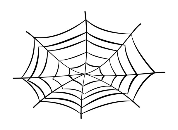 Desenho animado da teia de aranha - ilustração do vetor halloween
 - Vetor, Imagem