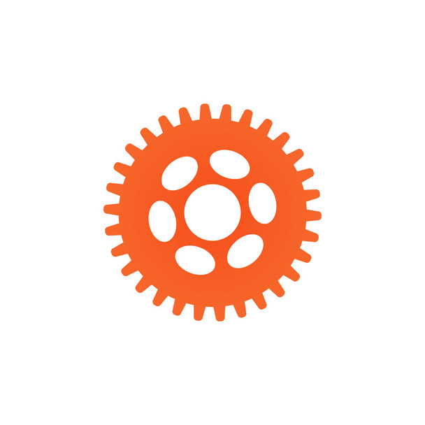 gear Icon vector. Simple flat symbol. Perfect orange pictogram i - Vector, Image
