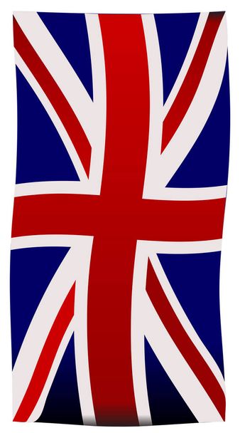 Vertikální visící vlajka Union Jack - Vektor, obrázek