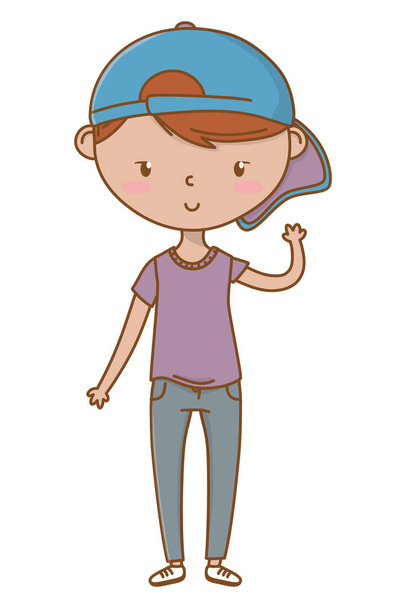 Tiener jongen cartoon ontwerp Vector Illustrator - Vector, afbeelding