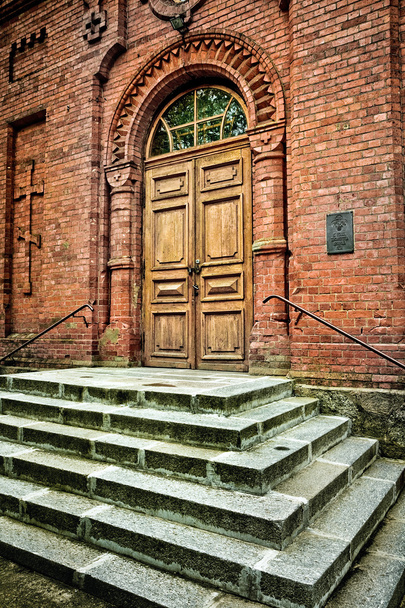 Лестница к православной церкви - Беловежа - Польша
 - Фото, изображение