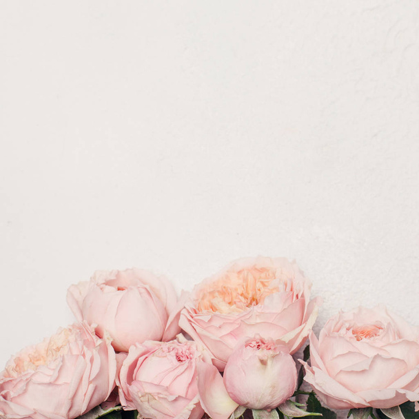 Gül çiçekli güzel pastel kart - Fotoğraf, Görsel