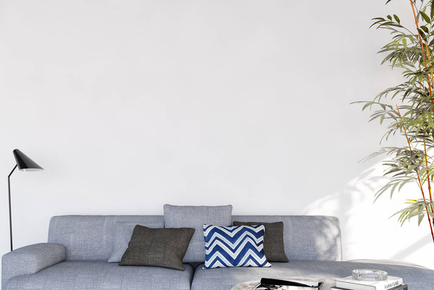 large luxury modern minimal bright interiors room mockup illustr - Photo, image