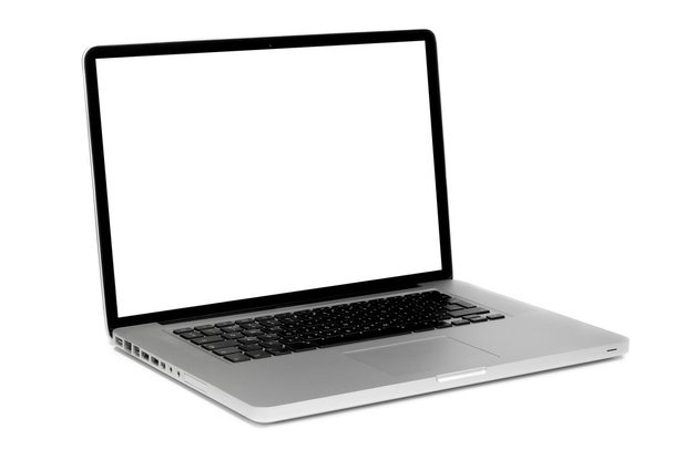 Laptop com tela em branco isolado no fundo branco - Foto, Imagem