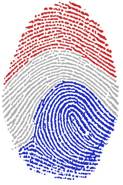 Dutch flag Fingerprint - Photo, Image