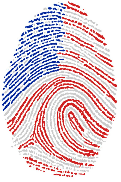 Usa flag Fingerprint - Photo, Image