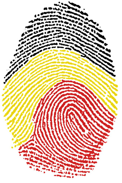 Fingerabdruck der belgischen Flagge - Foto, Bild