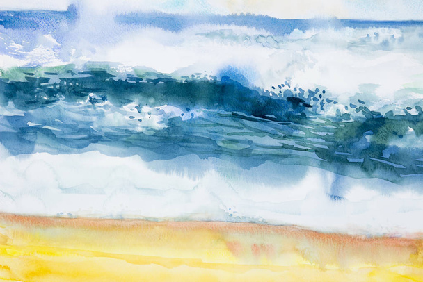 Abstract backgrounds, summer concept watercolor. - Fotó, kép
