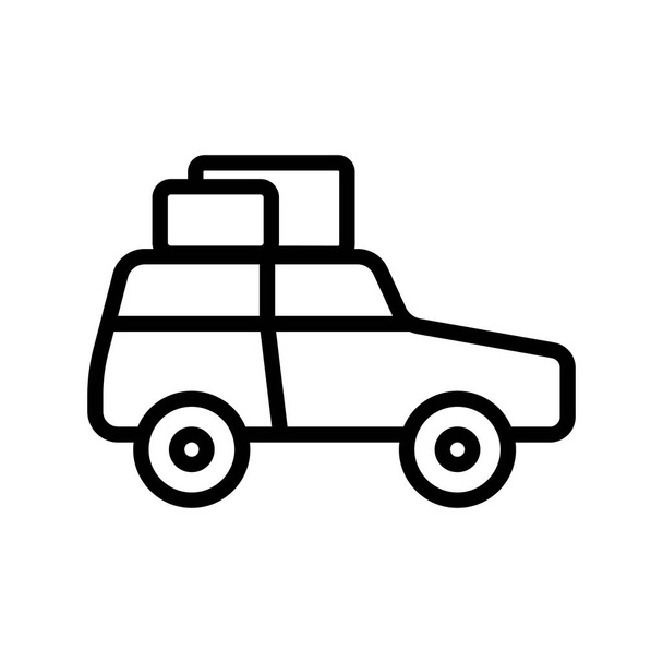 Car icon vector. Isolated contour symbol illustration - Vector, Image