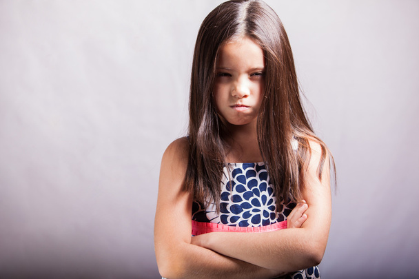 kızgın küçük kız - Fotoğraf, Görsel