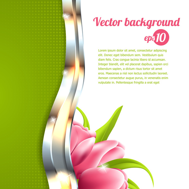 Abstract tulip wave background - Vector, Image