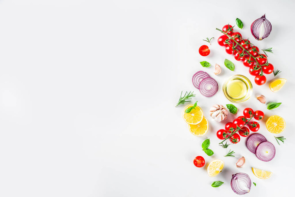 Ruoanlaitto tausta vihanneksia ja yrttejä
 - Valokuva, kuva