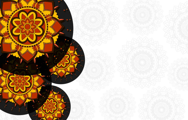 Πρότυπα Mandala σε λευκό φόντο - Διάνυσμα, εικόνα