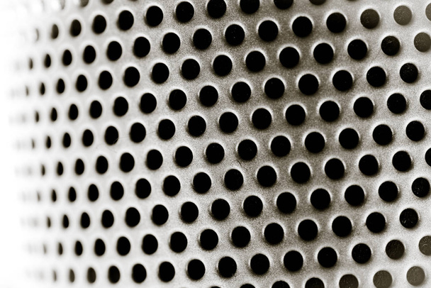 Placa de aço perfurada preto e branco para fundo, ferro perf
 - Foto, Imagem