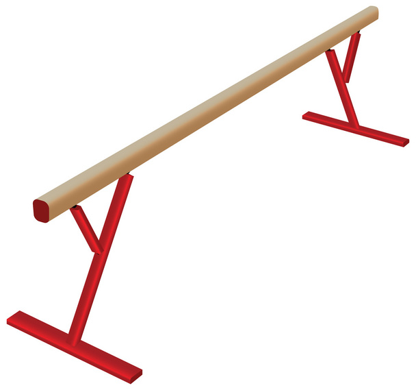Athletic balance beam - Vektor, obrázek