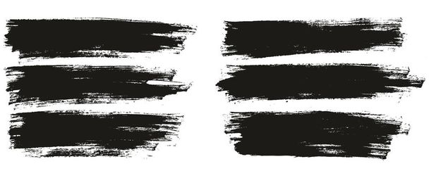 Плоская краска Кисть тонкий полный фон Высокая детализация Векторный фон Набор  - Вектор,изображение