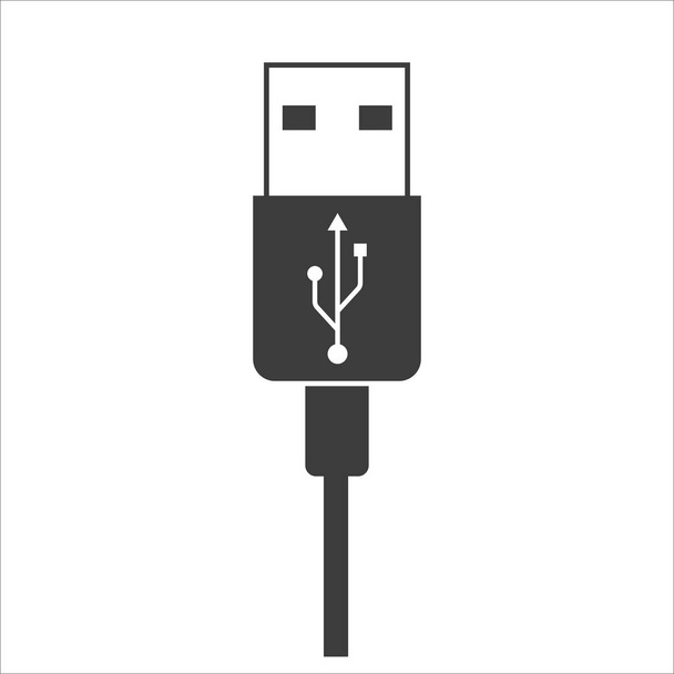 Vector illustration of USB cable icon. Isolated. - Vector, Image