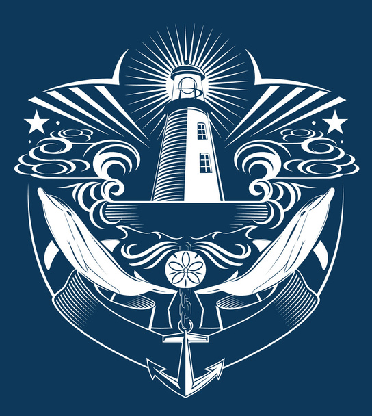 Lighthouse Crest - Vector, Image