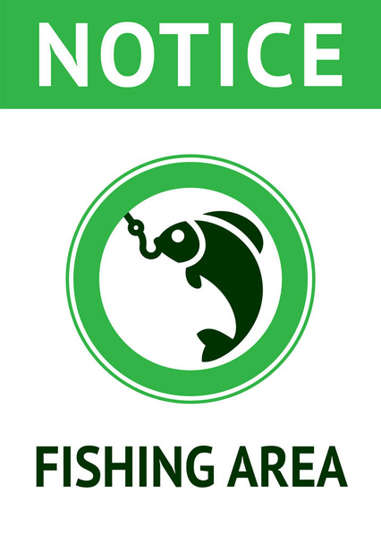 Etichetta Pesca consentita, illustrazione vettoriale per la stampa - Vettoriali, immagini