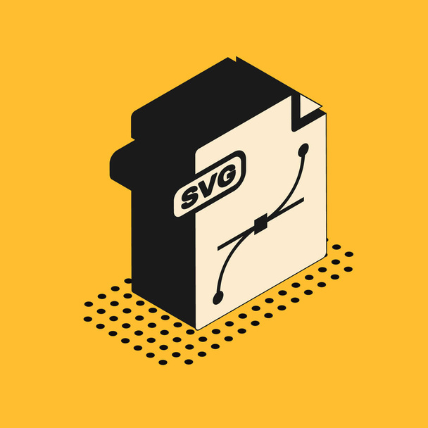 Documento del file SVG isometrico. Scarica svg icona pulsante isolato su sfondo giallo. Simbolo del file SVG. Illustrazione vettoriale
 - Vettoriali, immagini