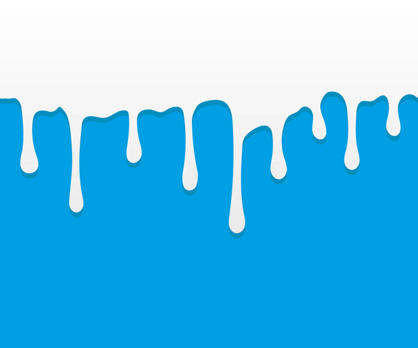 Seamless dripping white cream or yoghurt drops. Vector. - Vector, Image
