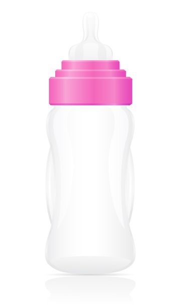 baby bottle pink vector illustration - Vettoriali, immagini