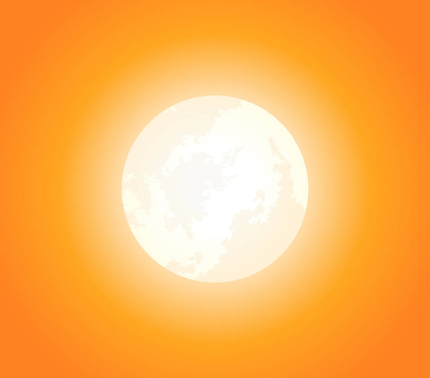 Pomarańczowy Księżyc. Izolowana ilustracja wektora - Wektor, obraz