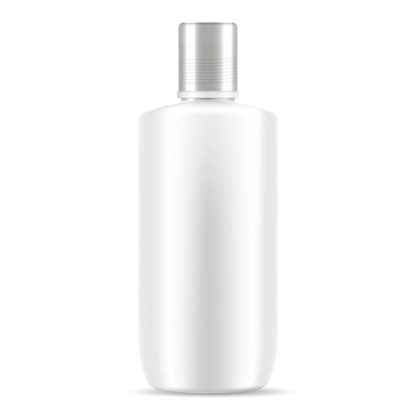 White shampoo cosmetic bottle mockup. Realistic - Vector, Image