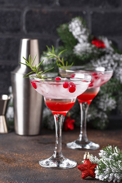Cranberry margarita cocktail. Christmas drink - Valokuva, kuva