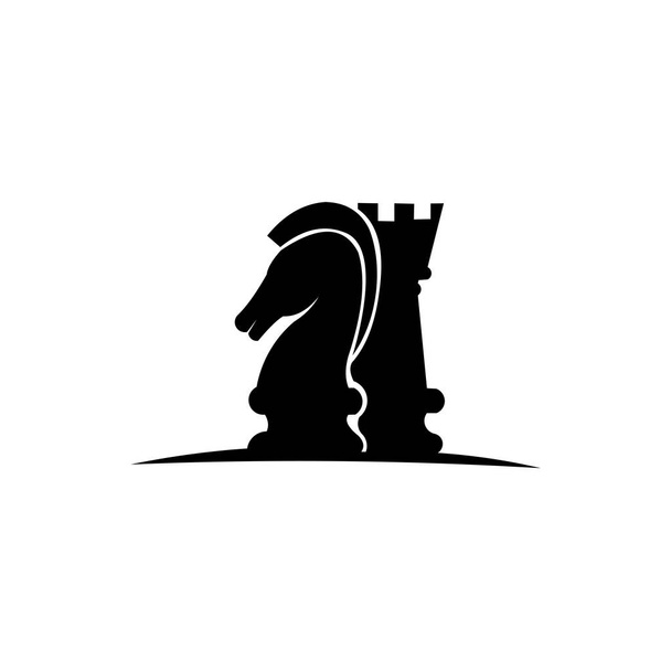 Échecs cheval pion logo, Simple cheval d'échecs pion logo pour web design isolé sur fond blanc
 - Vecteur, image
