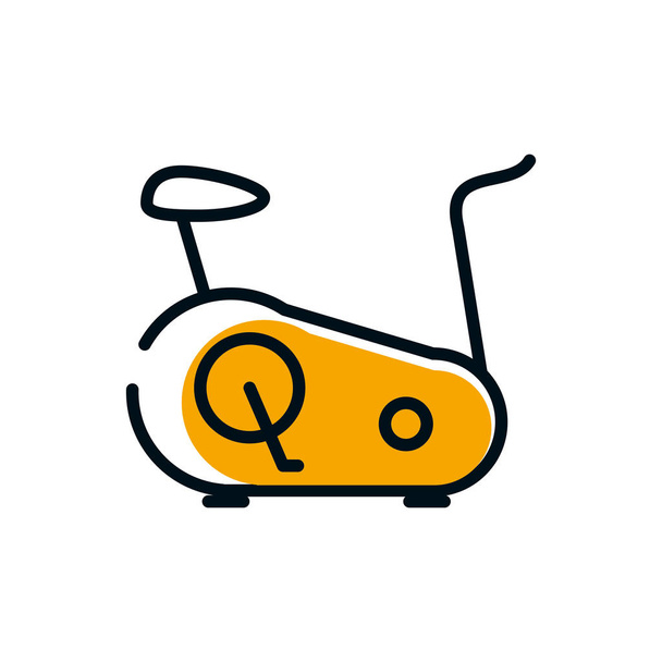 Izolált forgó kerékpár ikon vektor kialakítása - Vektor, kép