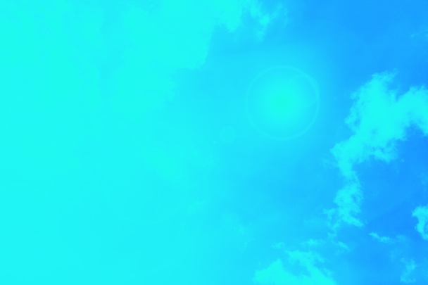 Spazio moderno turchese acquerello colore gradiente di sfondo. Cielo astratto con bagliore solare
 - Foto, immagini