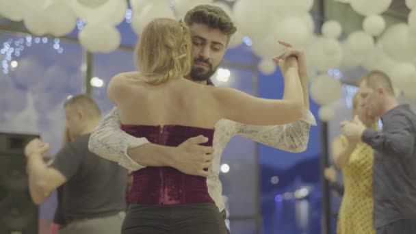 People dancers dance tango. Kyiv. Ukraine - Felvétel, videó