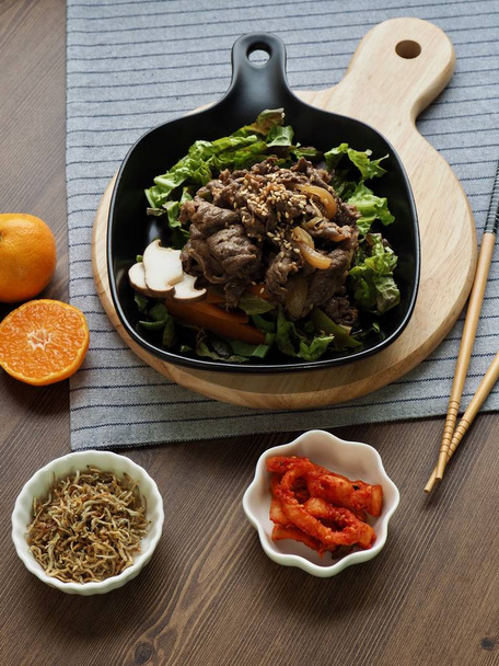 Coreano comida tradicional carne bovina bulgogi - Foto, Imagem