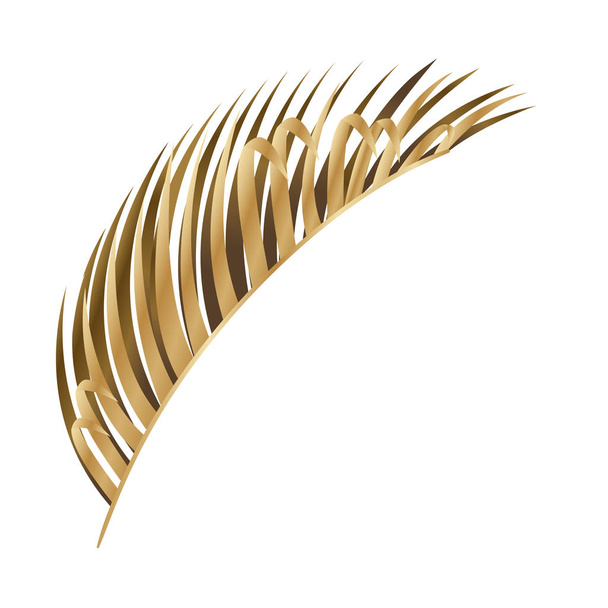 Μεμονωμένα τροπικά φύλλα χρυσού διανυσματική σχεδίαση - Διάνυσμα, εικόνα