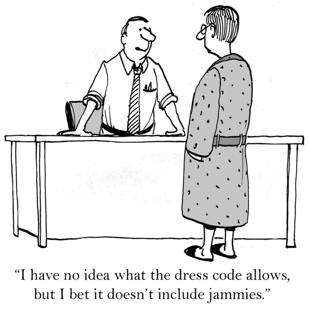 Illustration de dessin animé code vestimentaire dans le bureau
 - Photo, image
