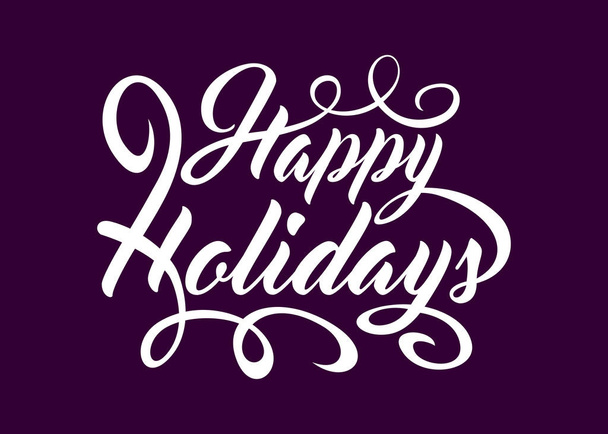 Happy Holidays text - Vector, Image