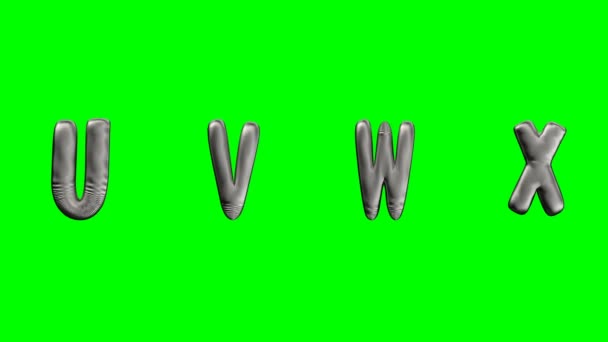 Litery alfabetu wykonane ze stopów metali - Materiał filmowy, wideo