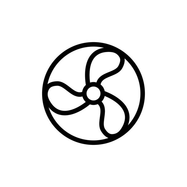 Vetor ícone do ventilador. Isolado contorno símbolo ilustração
 - Vetor, Imagem