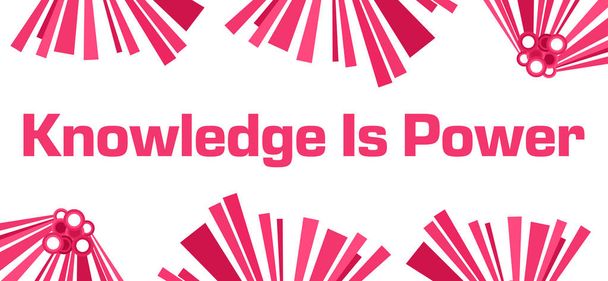 Knowledge is power text written over pink background. - 写真・画像