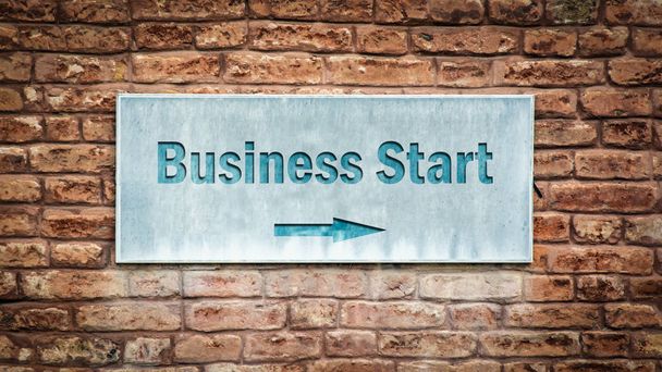 Straatnaambord Business Start - Foto, afbeelding