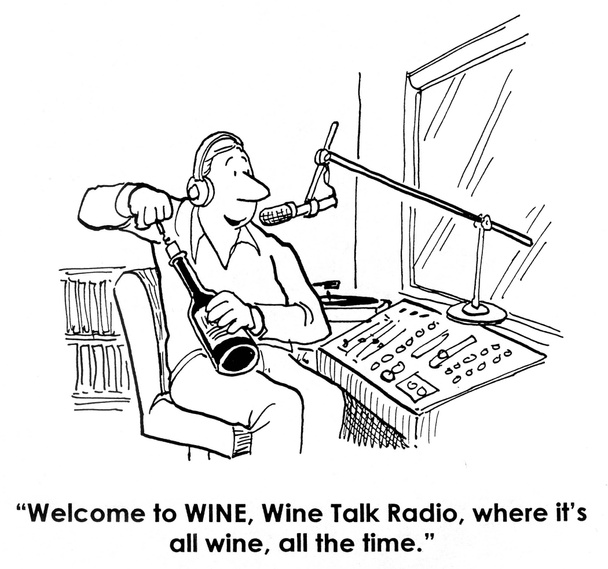 člověk inzeruje vína v rádiu - Fotografie, Obrázek