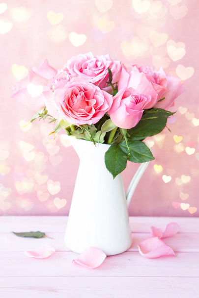 Bunch of pink roses - Photo, image