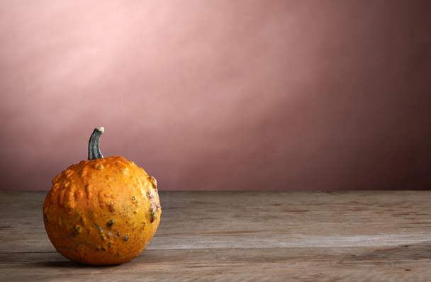 pumpkin on old wooden table - Photo, Image
