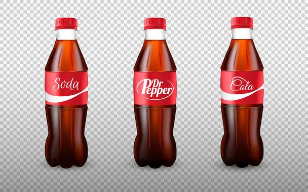 Cola in a plastic bottle. - Vector, Image