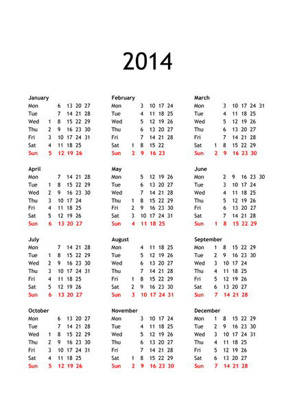 Kalendář roku 2014 - Fotografie, Obrázek