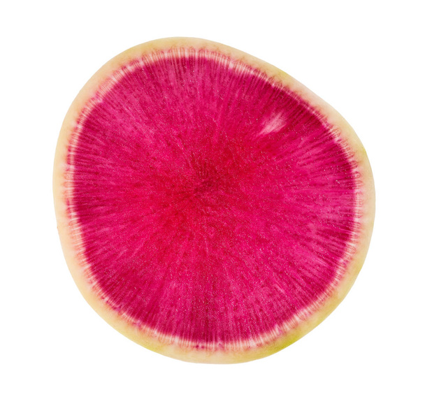 corte transversal de rabanete de melancia fresca isolado
 - Foto, Imagem